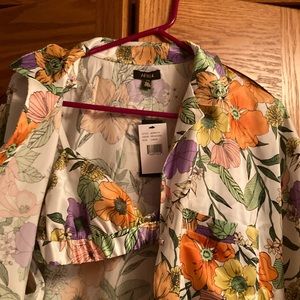 Floral bra and matching button up top